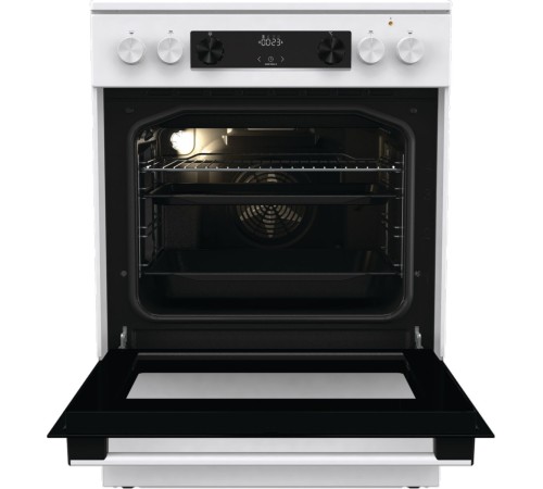 Плита Электрическая Gorenje GEC6C40WD белый стеклокерамика (без крышки)