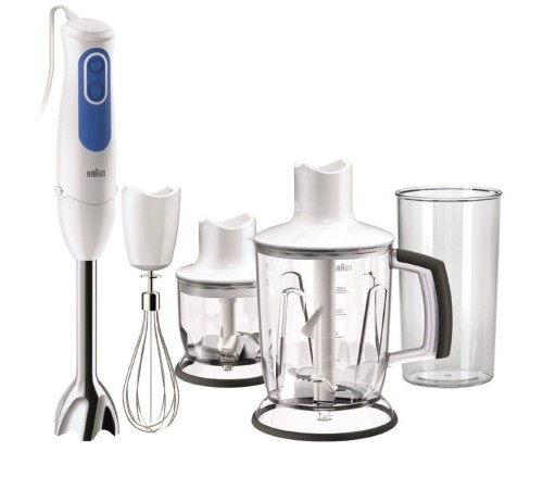 Блендер погружной Braun MQ3045WH Aperitive 700Вт белый/синий Блендер погружной Braun MQ3045WH Aperitive 700Вт белый/синий