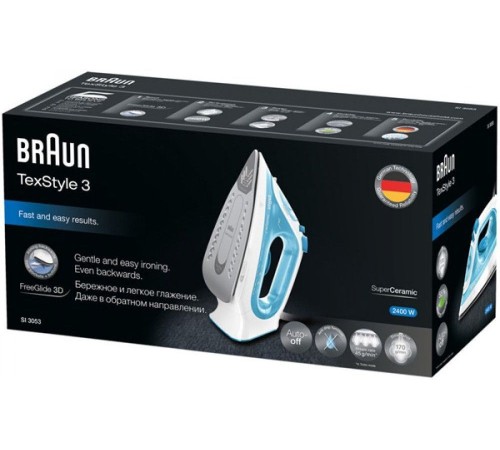 Утюг Braun SI3053BL 2400Вт голубой/белый Утюг Braun SI3053BL 2400Вт голубой/белый