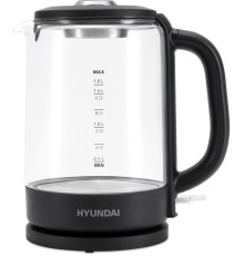 Чайник электрический Hyundai HYK-G3402 1.7л. 2200Вт серый/серебристый корпус: стекло/пластик