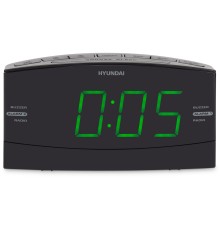 Радиобудильник Hyundai H-RCL238 черный LCD подсв:зеленая часы:цифровые FM