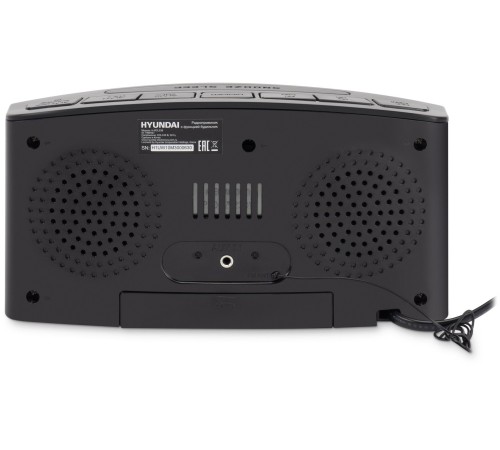 Радиобудильник Hyundai H-RCL238 черный LCD подсв:зеленая часы:цифровые FM Радиобудильник Hyundai H-RCL238 черный LCD подсв:зеленая часы:цифровые FM