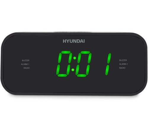 Радиобудильник Hyundai H-RCL221 черный LCD подсв:зеленая часы:цифровые FM Радиобудильник Hyundai H-RCL221 черный LCD подсв:зеленая часы:цифровые FM