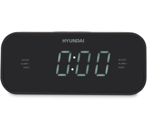 Радиобудильник Hyundai H-RCL221 черный LCD подсв:белая часы:цифровые FM Радиобудильник Hyundai H-RCL221 черный LCD подсв:белая часы:цифровые FM