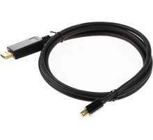 Кабель аудио-видео Buro miniDisplayport (m)/DisplayPort (m) 1.5м. позолоч.конт. черный (MDP-DP)