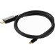 Кабель аудио-видео Buro miniDisplayport (m)/DisplayPort (m) 1.5м. позолоч.конт. черный (MDP-DP)