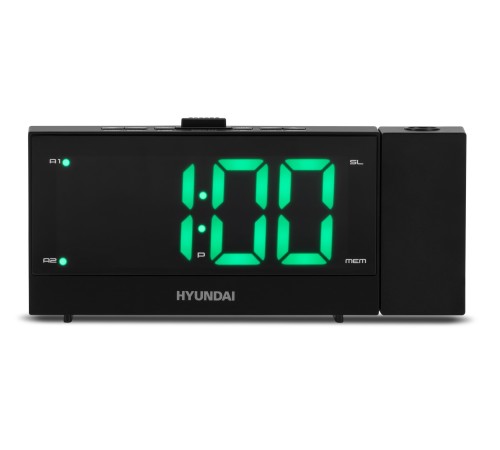 Радиобудильник Hyundai H-RCL243 черный LCD проек.изоб. подсв:зеленая часы:цифровые FM Радиобудильник Hyundai H-RCL243 черный LCD проек.изоб. подсв:зеленая часы:цифровые FM