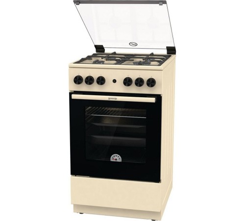 Плита Газовая Gorenje GG5A21BEF бежевый (стеклянная крышка) реш.чугун