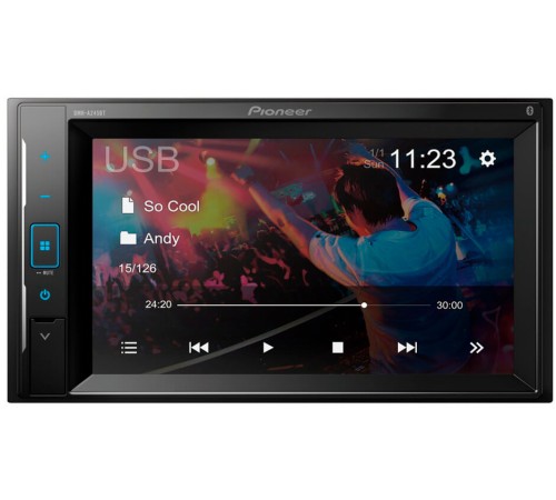 Автомагнитола Pioneer DMH-A245BT 2DIN 4x50Вт 6.2" ПДУ RDS