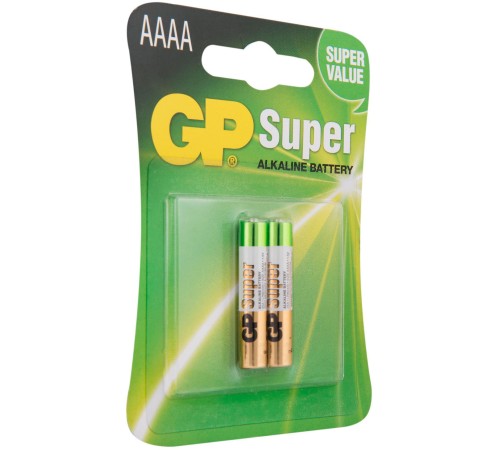 Батарея GP Super Alkaline GP 25A-2CR2 AAAA (2шт) блистер Батарея GP Super Alkaline GP 25A-2CR2 AAAA (2шт) блистер