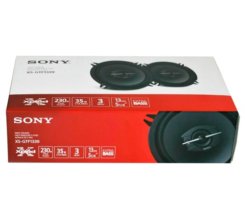 Колонки автомобильные Sony XS-GTF1339 (без решетки) 230Вт 89дБ 4Ом 13см (5дюйм) (ком.:2кол.) коаксиальные трехполосные Колонки автомобильные Sony XS-GTF1339 (без решетки) 230Вт 89дБ 4Ом 13см (5дюйм) (ком.:2кол.) коаксиальные трехполосные