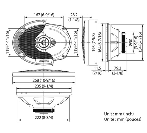 Колонки автомобильные Kenwood KFC-S6976EX 500Вт 87дБ 4Ом 15x23см (6x9дюйм) (ком.:2кол.) коаксиальные трехполосные Колонки автомобильные Kenwood KFC-S6976EX 500Вт 87дБ 4Ом 15x23см (6x9дюйм) (ком.:2кол.) коаксиальные трехполосные