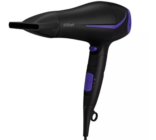 Фен Kitfort КТ-3230-1 2200Вт черный/фиолетовый Фен Kitfort КТ-3230-1 2200Вт черный/фиолетовый
