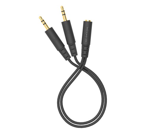 Адаптер аудио A4Tech AD-4P Jack 3.5 (f)/2xJack 3.5 (m) 0.2м. черный Адаптер аудио A4Tech AD-4P Jack 3.5 (f)/2xJack 3.5 (m) 0.2м. черный