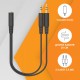Адаптер аудио A4Tech AD-4P Jack 3.5 (f)/2xJack 3.5 (m) 0.2м. черный