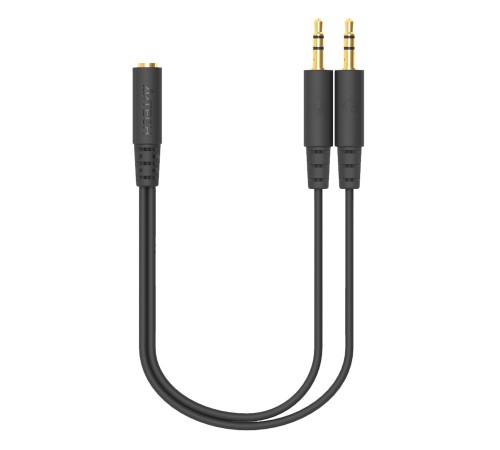 Адаптер аудио A4Tech AD-4P Jack 3.5 (f)/2xJack 3.5 (m) 0.2м. черный Адаптер аудио A4Tech AD-4P Jack 3.5 (f)/2xJack 3.5 (m) 0.2м. черный