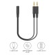 Адаптер аудио A4Tech AD-4P Jack 3.5 (f)/2xJack 3.5 (m) 0.2м. черный