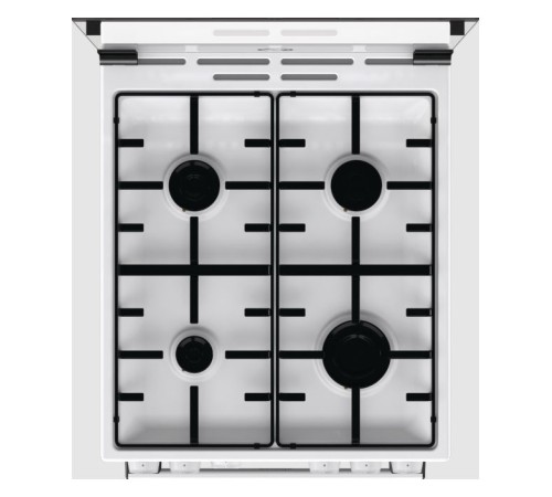 Плита Газовая Gorenje GG5A10WH белый (стеклянная крышка) реш.сталь