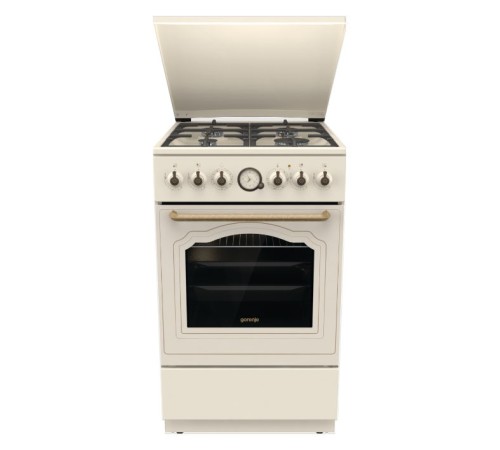 Плита Комбинированная Gorenje GKS5B70CLI бежевый (металлическая крышка) реш.чугун