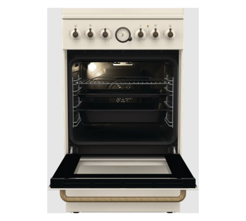 Плита Комбинированная Gorenje GKS5B70CLI бежевый (металлическая крышка) реш.чугун