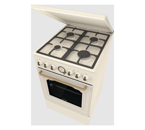 Плита Комбинированная Gorenje GKS5B70CLI бежевый (металлическая крышка) реш.чугун