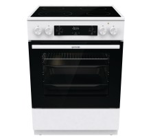 Плита Электрическая Gorenje GECS6C70WC белый/черный стеклокерамика (без крышки)
