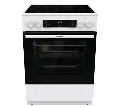 Плита Электрическая Gorenje GECS6C70WC белый/черный стеклокерамика (без крышки)