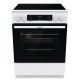 Плита Электрическая Gorenje GECS6C70WC белый/черный стеклокерамика (без крышки)