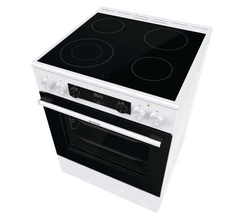 Плита Электрическая Gorenje GECS6C70WC белый/черный стеклокерамика (без крышки)