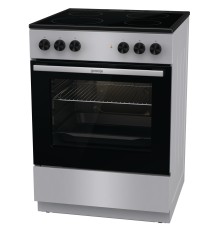 Плита Электрическая Gorenje GEC6A11SG серый стеклокерамика (без крышки)