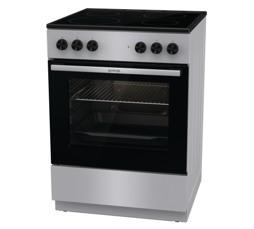 Плита Электрическая Gorenje GEC6A11SG серый стеклокерамика (без крышки)