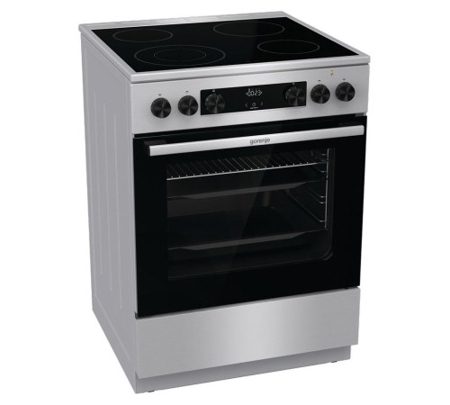 Плита Электрическая Gorenje GECS6C70XC нержавеющая сталь стеклокерамика (без крышки)