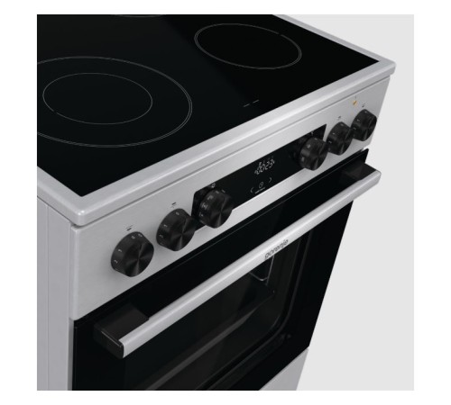 Плита Электрическая Gorenje GECS6C70XC нержавеющая сталь стеклокерамика (без крышки)