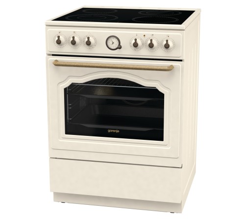 Плита Электрическая Gorenje GECS6B70CLI бежевый стеклокерамика (без крышки)