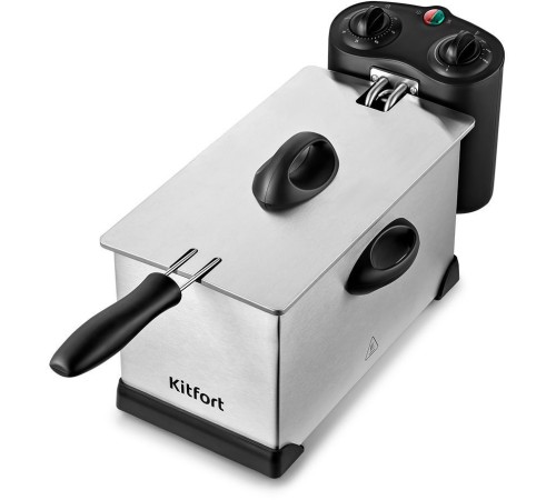 Фритюрница Kitfort КТ-4052 2000Вт серебристый/черный Фритюрница Kitfort КТ-4052 2000Вт серебристый/черный