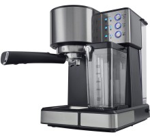 Кофеварка рожковая Polaris Adore Cappuccino PCM 1536E 1350Вт черный/серебристый