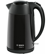 Чайник электрический Bosch TWK3P 1.7л. 2400Вт черный корпус: металл (TWK3P423)