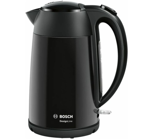Чайник электрический Bosch TWK3P 1.7л. 2400Вт черный корпус: металл (TWK3P423)