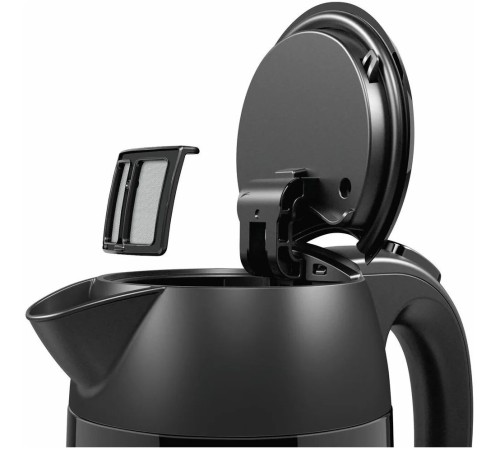 Чайник электрический Bosch TWK3P 1.7л. 2400Вт черный корпус: металл (TWK3P423)