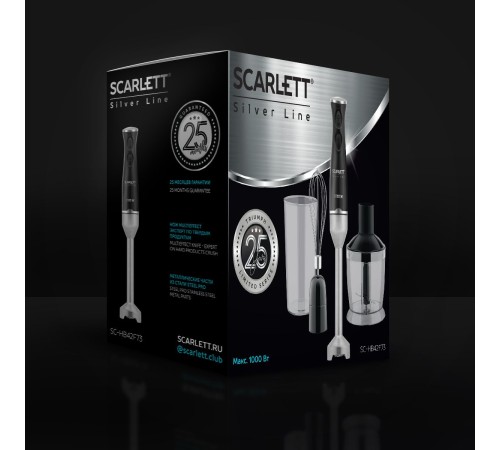 Блендер погружной Scarlett Silver Line SC-HB42F73 1000Вт черный Блендер погружной Scarlett Silver Line SC-HB42F73 1000Вт черный
