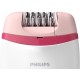 Эпилятор Philips BRE235/00 скор.:2 насад.:1 от электр.сети белый/розовый