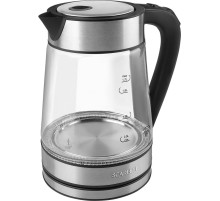 Чайник электрический Scarlett SC-EK27G55 1.7л. 2200Вт черный/серебристый корпус: стекло