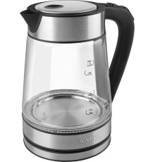 Чайник электрический Scarlett SC-EK27G55 1.7л. 2200Вт черный/серебристый корпус: стекло