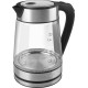 Чайник электрический Scarlett SC-EK27G55 1.7л. 2200Вт черный/серебристый корпус: стекло