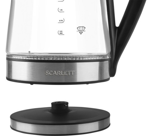 Чайник электрический Scarlett SC-EK27G55 1.7л. 2200Вт черный/серебристый корпус: стекло Чайник электрический Scarlett SC-EK27G55 1.7л. 2200Вт черный/серебристый корпус: стекло