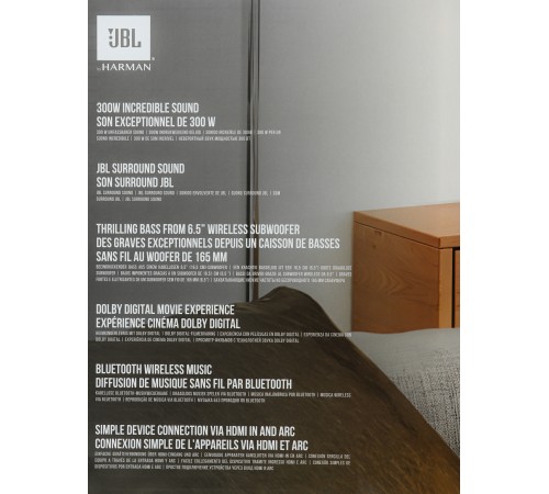 Саундбар JBL Bar Deep Bass 2.1 100Вт+200Вт черный