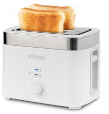 Тостер Kitfort КТ-4025 930Вт белый/стальной