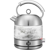 Чайник электрический Kitfort КТ-6172 1.7л. 2200Вт нержавеющая сталь корпус: стекло/металл