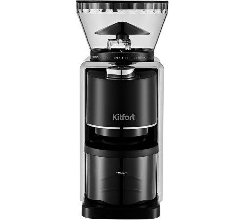 Кофемолка Kitfort КТ-787 200Вт сист.помол.:жернова вместим.:250гр черный/серебристый Кофемолка Kitfort КТ-787 200Вт сист.помол.:жернова вместим.:250гр черный/серебристый