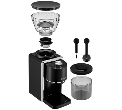 Кофемолка Kitfort КТ-787 200Вт сист.помол.:жернова вместим.:250гр черный/серебристый Кофемолка Kitfort КТ-787 200Вт сист.помол.:жернова вместим.:250гр черный/серебристый